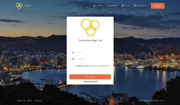 Contractor Sign Up Screen of Necta